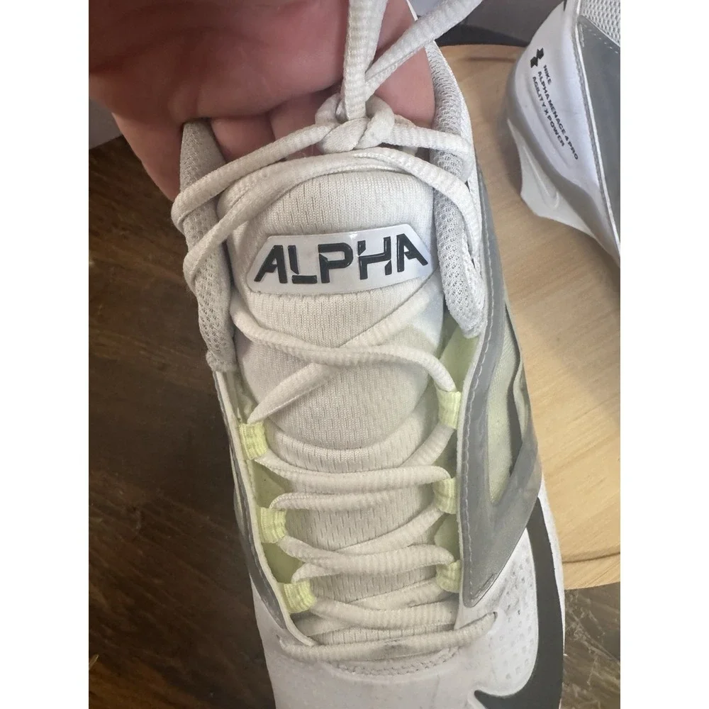 Nike Alpha Menace 4 Pro football cleats White/silver Men 11 Agility Power Molded